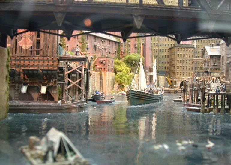 Looking into the harbor